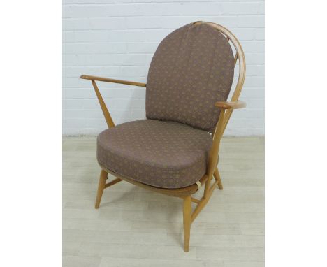 Ercol light elm / beech armchair, 84 x 70cm 