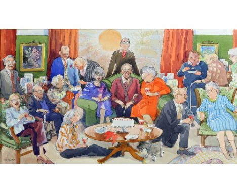 Eric Dawson  four watercolours, 'The Vestry' signed and titled  25cm x 21cm ,  'Tea Time'  unsigned  36cm x 38cm Sally Hunter