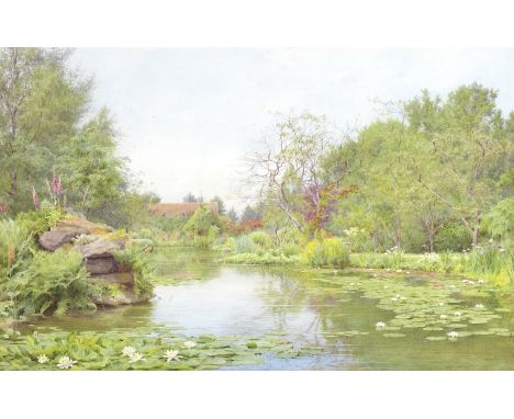 George Marks (British, active 1876-1922)Spring blooms, The lily pond; a pair the first signed 'GEORGE MARKS.' (lower left); t