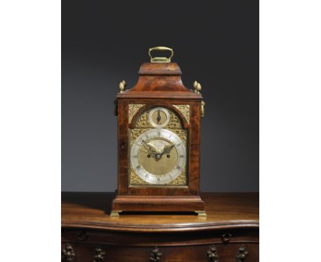 A George III mahogany repeating bracket clock by John Taylor of London, the eight day brass movement with a verge escapement 