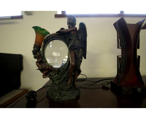 Figural lamp and mirror