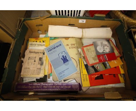 Box of Ephemera &amp; Vintage Maps