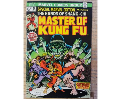 Special Marvel Edition #15 Master of Kung Fu. The first appearance of Shang Chi with artwork by Jim Starlin.