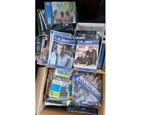 A large collection of Birmingham City Football Club (BCFC) match day programmes.