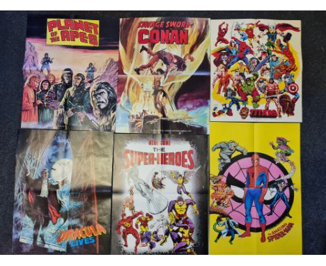 Six comic book posters including Savage Sword of Conan, Dracula, Planet of the Apes etc Additional info on posters. Planet of