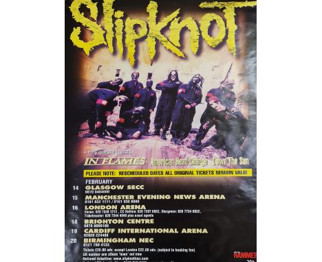 Two concert posters The Prodigy and one Slopkot poster.