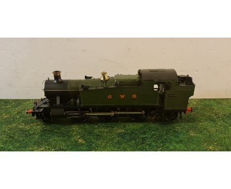 An GWR Collett Large Prairie 5105 live steam gauge 1 model train.