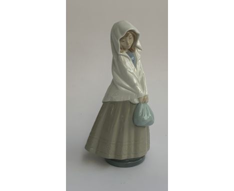 An Nao figure of girl with shawl, 25cmH 