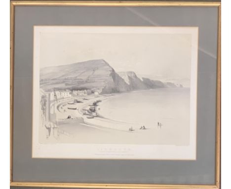 R Carrick after D Roberts Esq RA, 'Sidmouth from the verandah of Beacon Place, Peak Hill', published by Day &amp; Haghe, lith