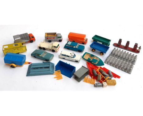 A mixed lot of mainly Matchbox die cast models to include scaffolding truck no. 11, refuse truck no. 7, mercedes coach no. 68