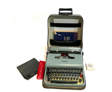 A Lettera 22 portable typewriter in carry case 