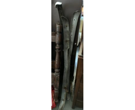 Automobile interest, three vintage car bumpers 