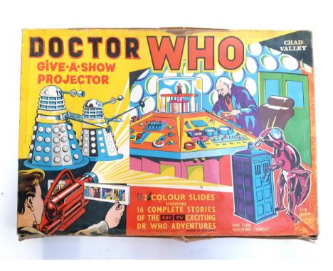 A Chad Valley Doctor Who give a show projector, boxed, (box af) 