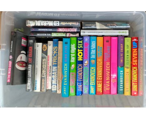 A mixed box of hardback crime novels mainly first edition 