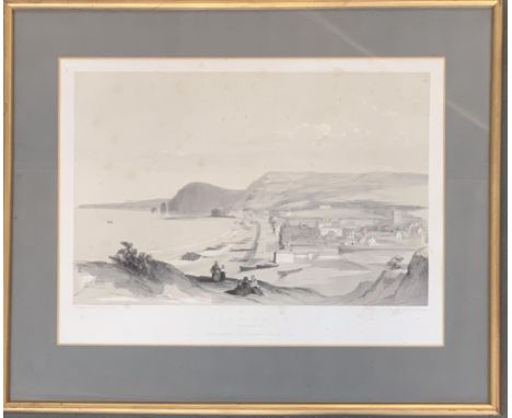 R Carrick after D Roberts Esq RA, 'Sidmouth from Salcombe Hill', published by Day &amp; Haghe, lithographers to the Queen, 28