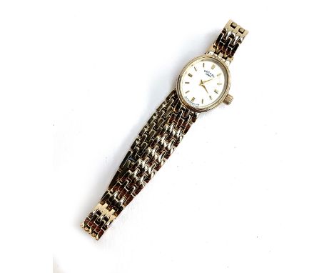 A ladies Rotary wristwatch, with stainless steel bracelet, the dial 1.5cmD 