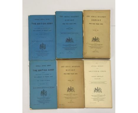 Political Interest: A group of six Army Medical Department reports from the early 1900's.