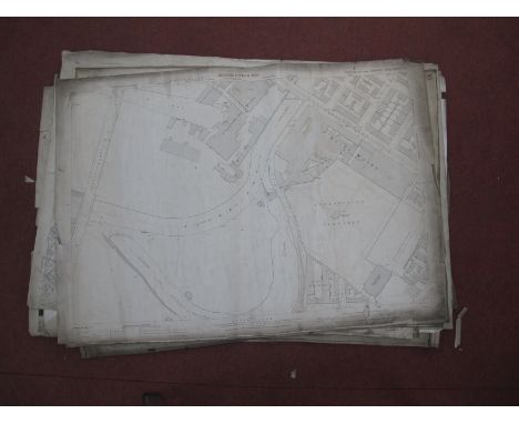 Sheffield Central, Attercliffe, Burngreave - some dates notes, 1890, 1935, 1937, various scales, dirty and some tears (approx