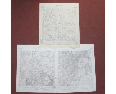 West Riding Yorkshire Maps, Rotherham, North Anston, Todwick and area - some dates noted, 1892, 1902, 1956, 1958, various sca