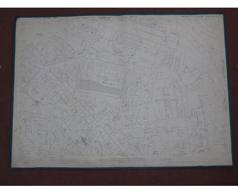 Sheffield Maps, Brightside, Attercliffe - some dates noted 1889, 1891, 1935, various scales, many linen backed, dirty and som