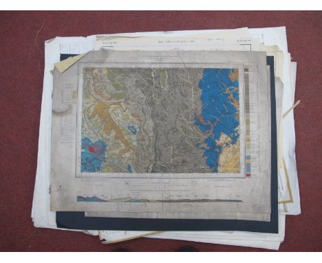 Derbyshire Maps, to include, Geological Surveys x 3, Ockbrooke, Bakewell, Haslam, Hathersage, Breaston, Langwith, Stony Middl