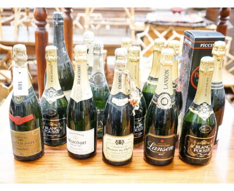 Fifteen bottles of assorted champagne and sparkling wine, assorted sizes