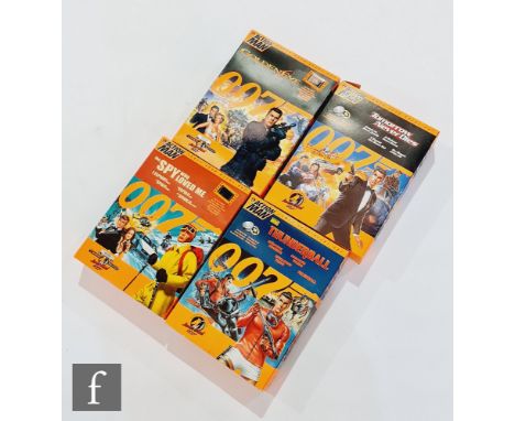 Four Hasbro Action Man James Bond limited edition action figures, comprising The Spy Who Loved Me, Thunderball, Tomorrow Neve