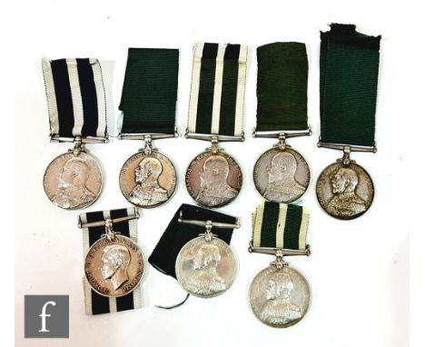 Eight Royal Naval Reserve Long Service and Good Conduct medals, three Edward VII to K.2640 A,Davies Seamn 2 Cl R.N.R, C4611 J