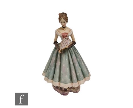 A boxed limited edition Royal Worcester figure Caroline from the Victorian figures series, numbered 89 from 500, with certifi
