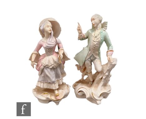 Two Royal Worcester The Age of Elegance figures comprising The Dilettante numbered 62 and Innocence numbered 19, both with pr