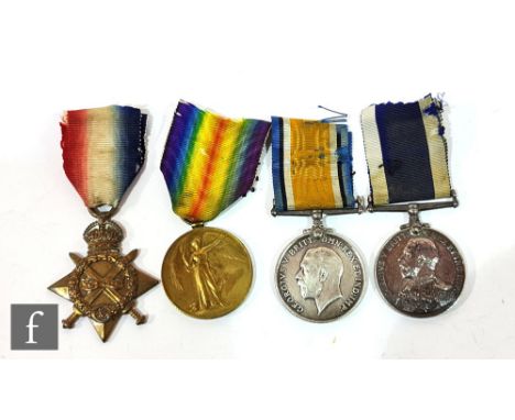 A World War One trio and a Royal Naval Long Service and Good Conduct medal to J 32835 F.Archer O. Sig R.N  (H.M.S Hermes). (4