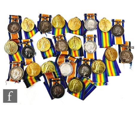 Twelve British War and Victory medal pairs to 96306.2.A.M McCalman R.A.F, 1340 Pte W.Ingham E.Lan.R, 237156 Gnr R.S Hillman R