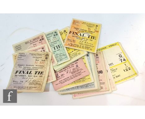 A collection of 1950s and 1960s F.A. Cup Final tickets to include 1952-1960 inclusive (two 1960 tickets), together with a 195