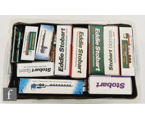 Eighteen Atlas Editions Eddie Stobart diecast models, to include World of Stobart and others, all 1:76 scale, boxed, with rel