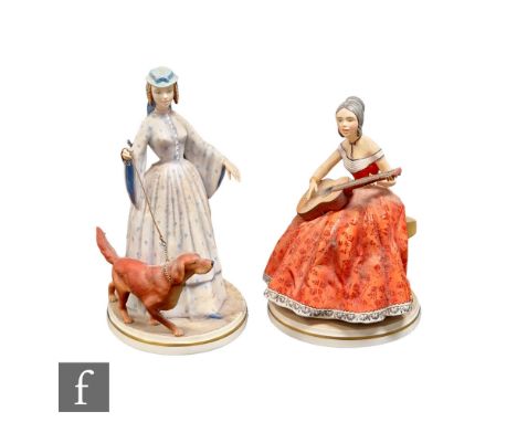 Two Royal Worcester figurines from the Victorian Series modelled by Ronald van Ruyckevelt, comprising Felicity, numbered 270 
