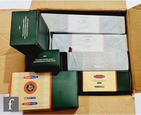 A collection of Corgi Premium Edition diecast models, comprising British Railways CC11606 Albion Reiver Platform Lorry &amp; 