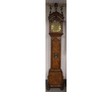 An Amsterdam grandfather clock with moon and date, Holland, Louis XIV, address: Koenraat Heck, Amsterdam, early 18th century.