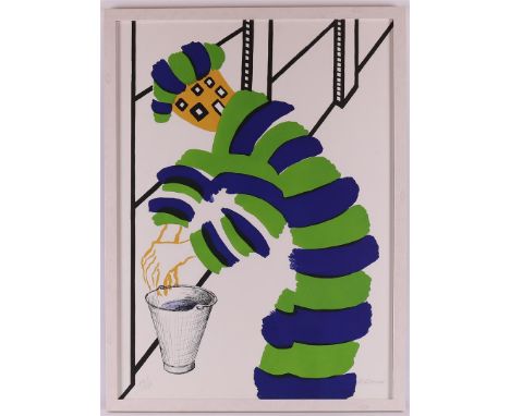 Raveel, Roger (Machelen (B) 1921-2013) "Emmer, man, etc", signed in full in pencil l.r., color lithograph/paper no. 176/190, 