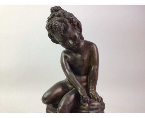REPRODUCTION BRONZE modelled as a female nude30cm high