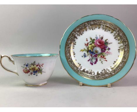 HAMMERSLEY TEA SERVICE  ALONG WITH OTHER TEA WARE the Hammersley decorated with floral sprays, six place, the other by R.C. J