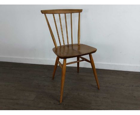 ERCOL ELM AND BEECH CHAIR with stick back 