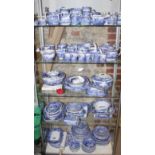 A Copeland Spode "Italian" pattern combination service, including bowls, teapots, teacups, a