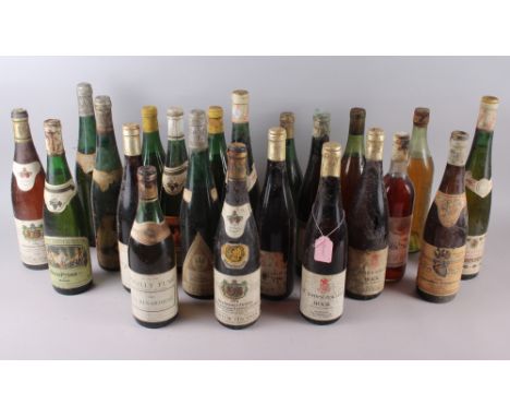 Two boxes of assorted old bottles of wine, thirty-four approx 