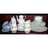 A pair of Wedgwood "Oranges and Lemons" pattern jugs, designed by Richard Guyatt, a Wedgwood of