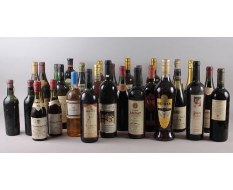 A bottle of Sainsbury's port and a quantity of other bottles of wine, 29 bottles approx 
