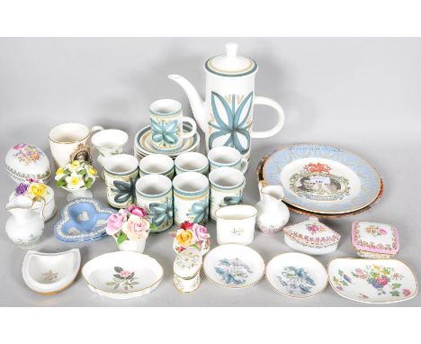 A Rye coffee service along with other ceramic items