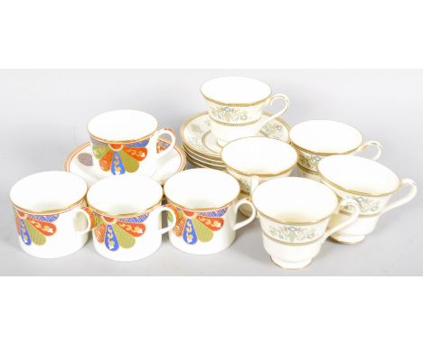 Two part tea services, to include Minton ' Henley' and Royal Worcester 'Pavilion'