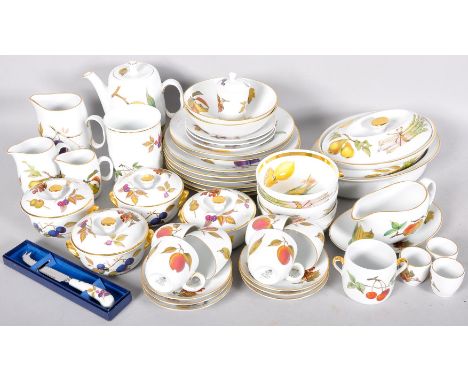 A large collection of assorted Royal Worcester Evesham dinnerware