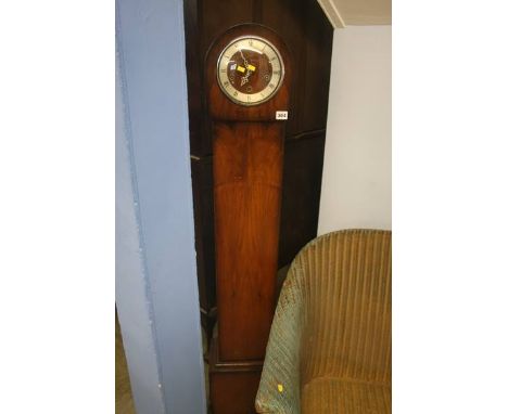 Walnut grandmother clock