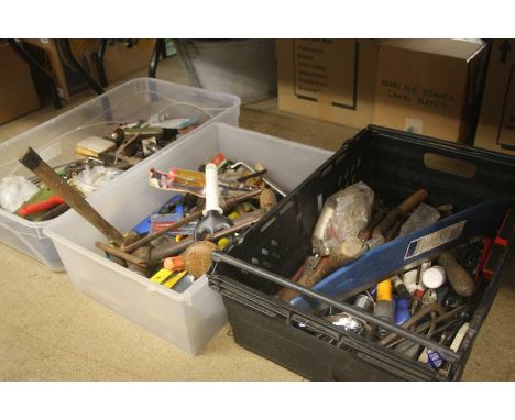 Three trays of tools